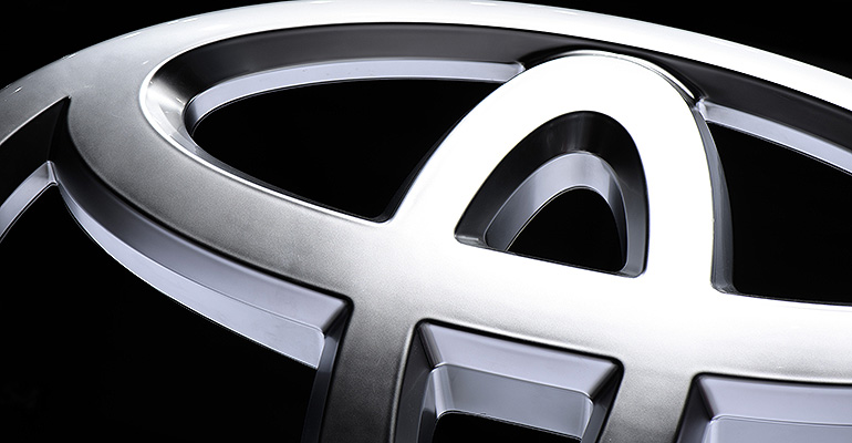 Toyota logo up close