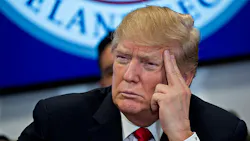 President Donald Trump listens during a February 2018 meeting. President Donald Trump listens during a February 2018 meeting.
