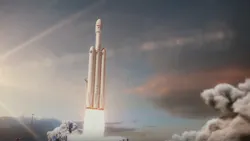 An animation of the SpaceX Falcon Heavy An animation of the SpaceX Falcon Heavy