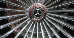 Mercedes logo on tire Mercedes logo on tire