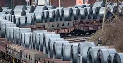 Thyssenkrup steel on train in Germany Thyssenkrup steel on train in Germany