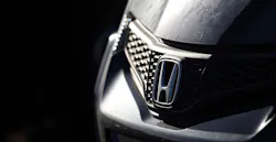 Honda logo on car Honda logo on car