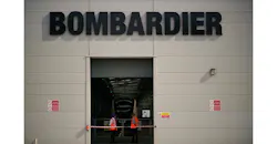 Bombardier logo on door Bombardier logo on door