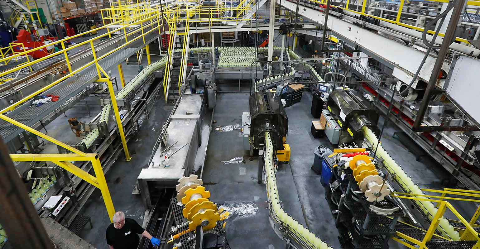 bottling plant, from above