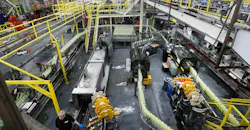 bottling plant, from above bottling plant, from above