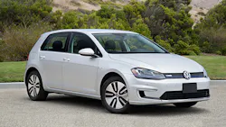 The Volkswagen eGolf provides an estimated range of 83 miles on a full charge while adjustable driving modes and a regenerative braking system extend the batteryrsquos charge This electric vehicle is driven by an 85nbspkW ac synchronous permanent magnet electric motor pulling 115 horsepower and 199 lbft of immediate torque An optional 240nbspV battery charger reduces charge time to less than four hoursVolkswagen AG was recently ordered by the United States government to recall nearly half The Volkswagen eGolf provides an estimated range of 83 miles on a full charge while adjustable driving modes and a regenerative braking system extend the batteryrsquos charge This electric vehicle is driven by an 85nbspkW ac synchronous permanent magnet electric motor pulling 115 horsepower and 199 lbft of immediate torque An optional 240nbspV battery charger reduces charge time to less than four hoursVolkswagen AG was recently ordered by the United States government to recall nearly half