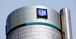 The top of GE headquarters, in Detroit, Michigan. The top of GE headquarters, in Detroit, Michigan.