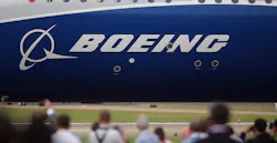 Boeing logo on a plane Boeing logo on a plane
