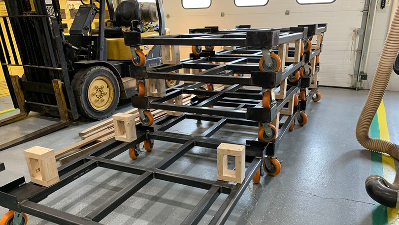 Falcon Industries, the student-run shop at Winchester Community High School in Indiana, is ready to ship an order.