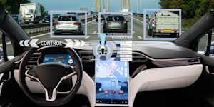 Self Driving Car Heads Up Display Abstract Concept © Scharfsinn86 Dreamstime