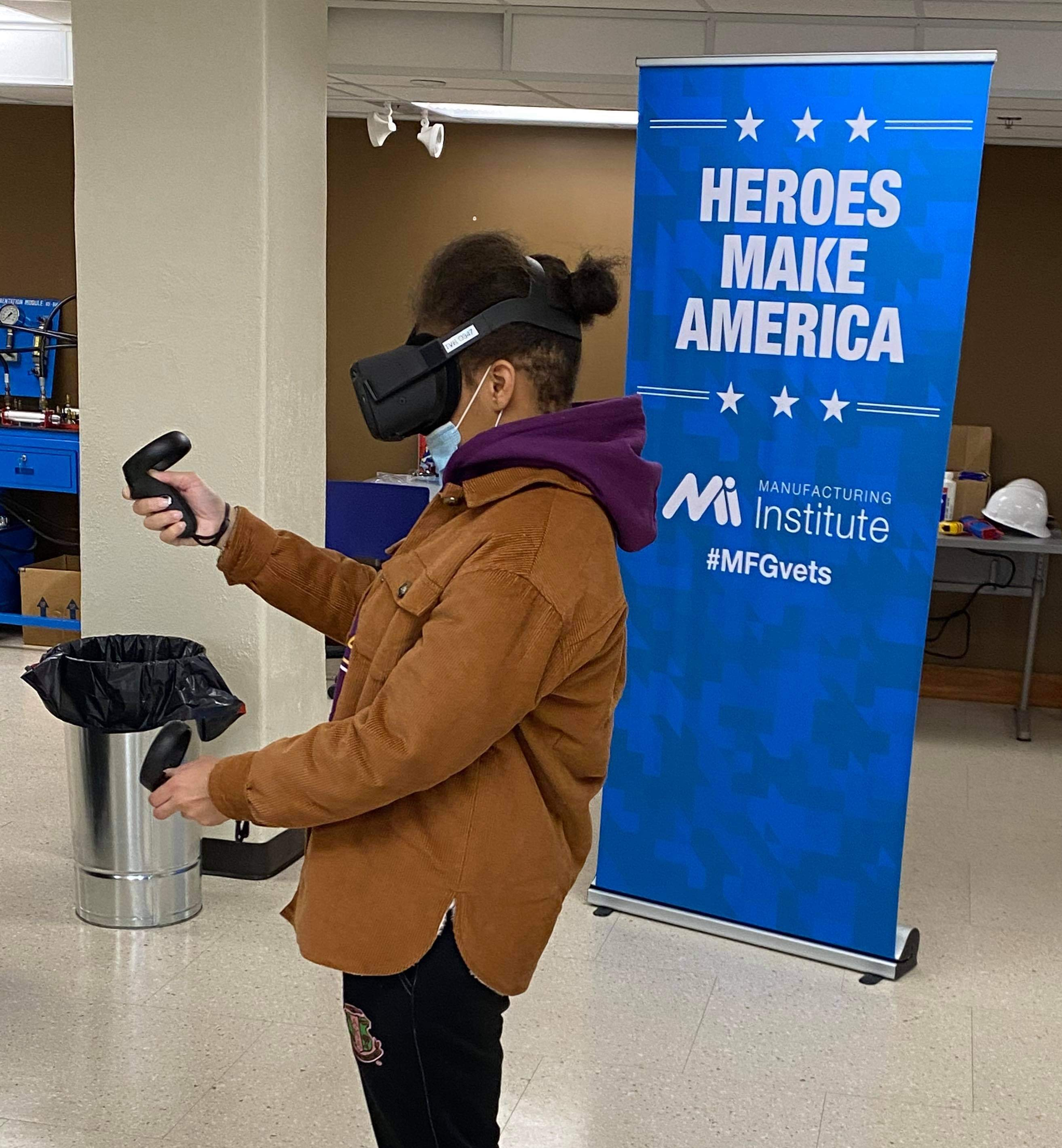 Tapping in VR to Train Military Community for Manufacturing Careers