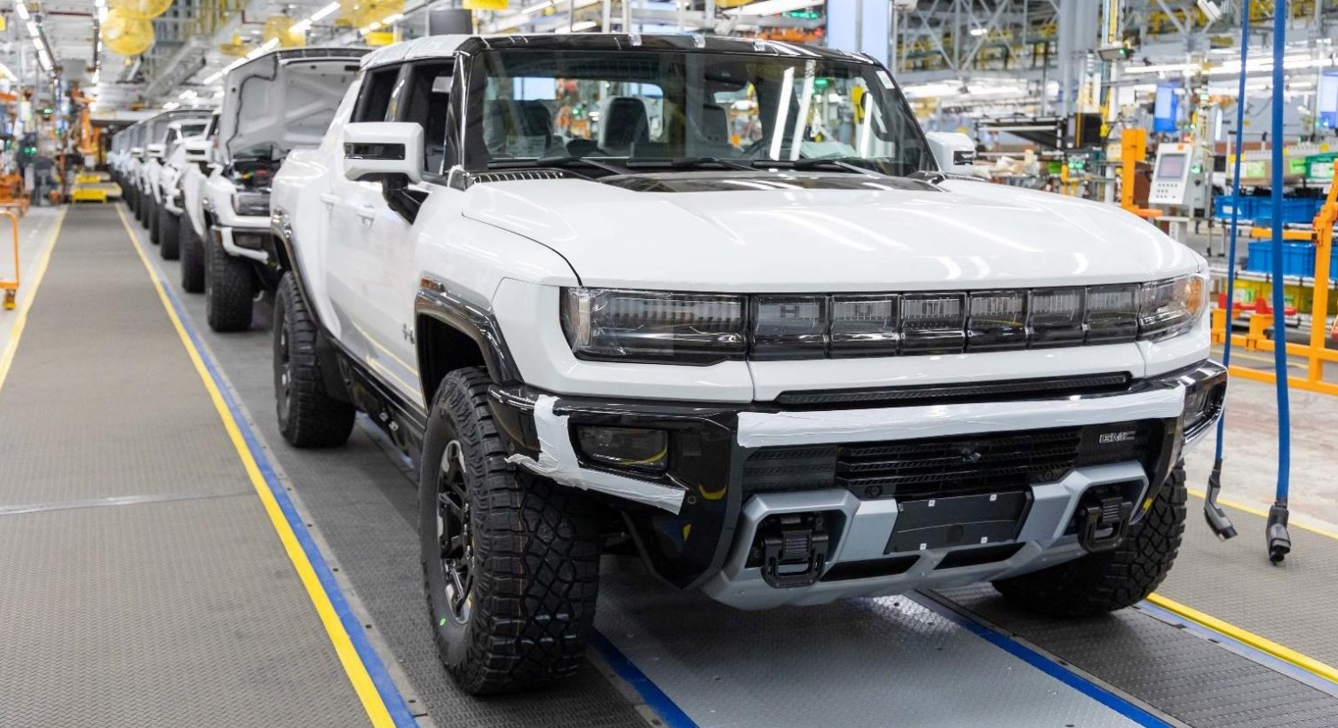 The GMC Hummer EV at GM's Factory Zero in Michigan