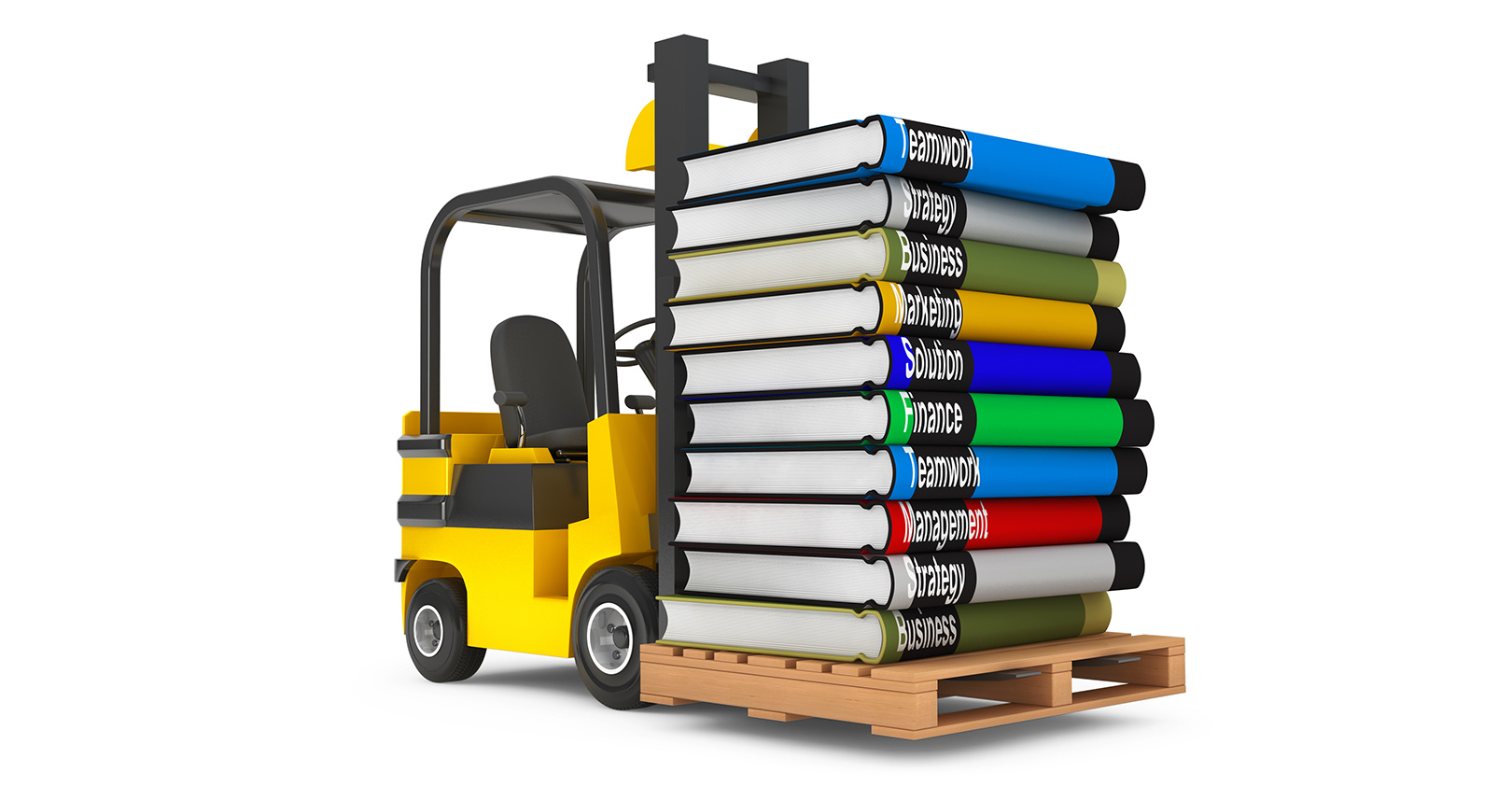 Books On Forklift Dreamstime L 53332002 631b508dd882c
