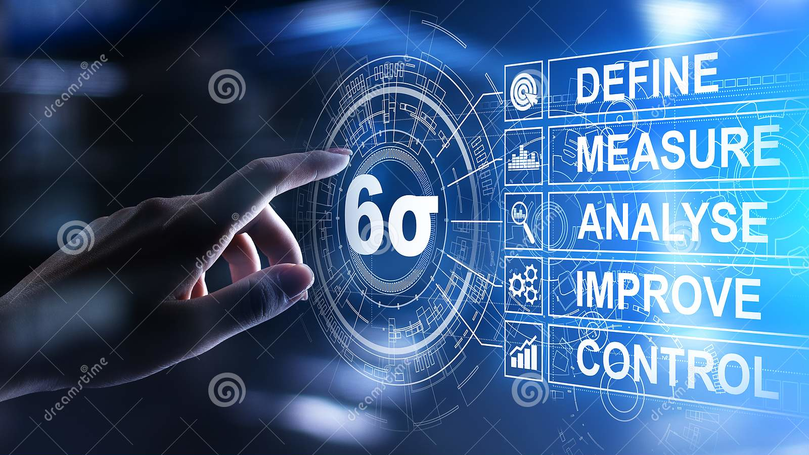 Six Sigma Lean Manufacturing Quality Control Industrial Process Improving Concept 156386286 64094bea47042