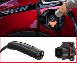 The Chevy Bolt EV uses the J1772 charging system, but future GM electric vehicles will uses Tesla's NACS standard (bottom). The Chevy Bolt EV uses the J1772 charging system, but future GM electric vehicles will uses Tesla's NACS standard (bottom).