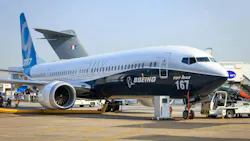Boeing 737 Max at an airport Boeing 737 Max at an airport