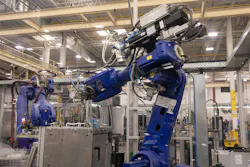 The ABB robots on the new ovens lines flip and turn oven cavities and entire cooktops. The ABB robots on the new ovens lines flip and turn oven cavities and entire cooktops.