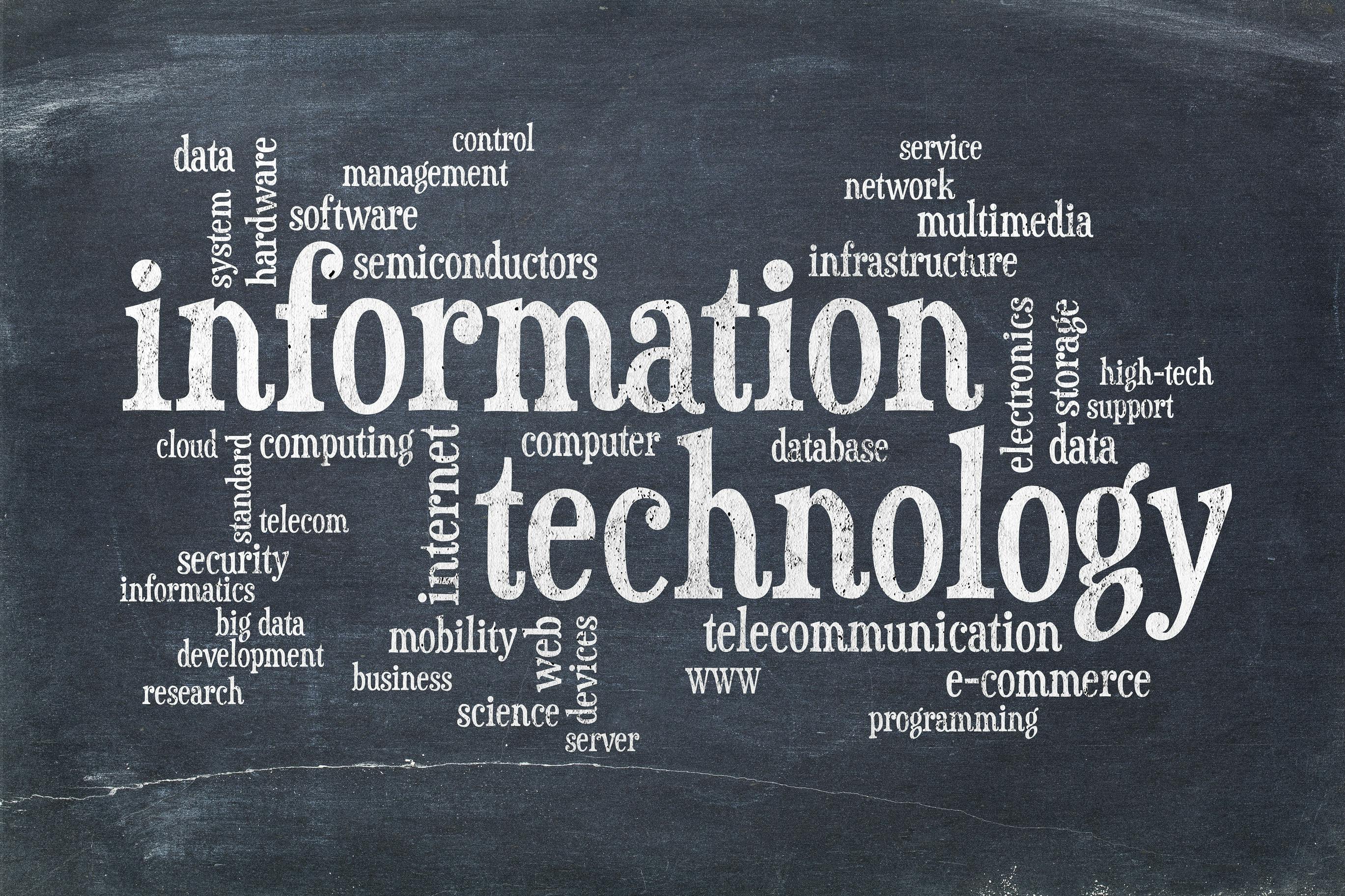 Information technology word cloud