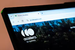 Accelera By Cummins website displayed on laptop screen. Accelera By Cummins website displayed on laptop screen.