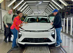 GM employees and a 2027 Bolt at Fairfax Assembly GM employees and a 2027 Bolt at Fairfax Assembly