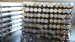 Aluminum rods made from recycled aluminum, used in the manufacturing of tool and die components. Aluminum rods made from recycled aluminum, used in the manufacturing of tool and die components.