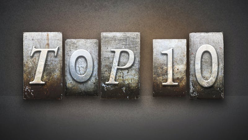 top 10 image in vintage letterpress