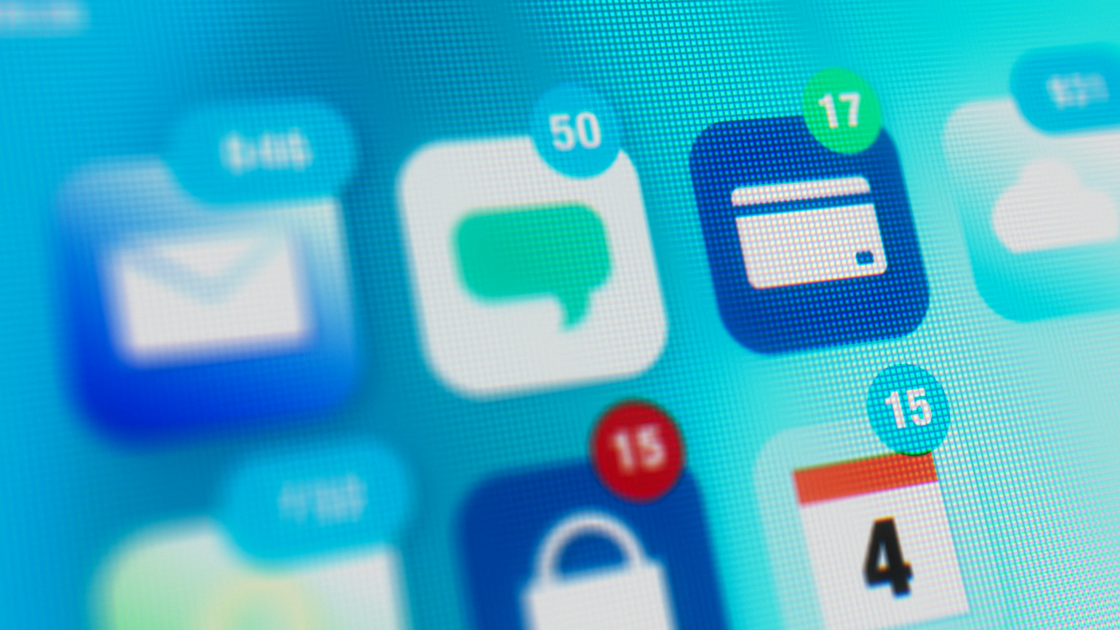 Apps on a phone screen