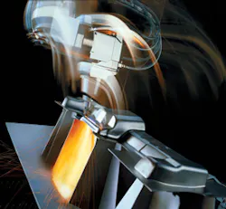 FIGURE 1. Hot-formed automotive firewall cut with a 3 kW disk laser on a highly dynamic TRUMPF TruLaser Cell 8030. FIGURE 1. Hot-formed automotive firewall cut with a 3 kW disk laser on a highly dynamic TRUMPF TruLaser Cell 8030.