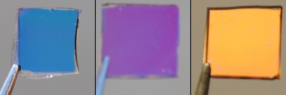 Cyan, magenta, and yellow filters for liquid-crystal displays are photovoltaic, harvesting wasted energy.