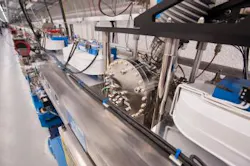 To create a precise X-ray band and make the Linac Coherent Light Source even more “laser-like,” researchers installed this chamber with a slice of diamond crystal. To create a precise X-ray band and make the Linac Coherent Light Source even more “laser-like,” researchers installed this chamber with a slice of diamond crystal.