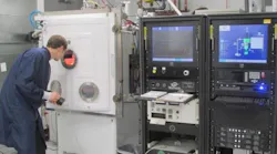 New optical coating chamber is part of Optimax's expanison. New optical coating chamber is part of Optimax's expanison.