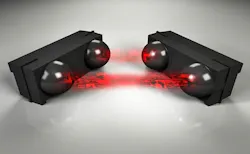 A free-space optical wireless data transmission module from Fraunhofer IPMS can achieve data transmission rates of 10 Gbps. A free-space optical wireless data transmission module from Fraunhofer IPMS can achieve data transmission rates of 10 Gbps.