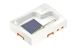 With a height of 0.6 mm, a footprint of 5.4 mm2, and a typical optical output of 1200 mW, the SFH 4770S is currently the most-compact high-power LED with a wavelength of 850 nm, according to Osram, its maker. With a height of 0.6 mm, a footprint of 5.4 mm2, and a typical optical output of 1200 mW, the SFH 4770S is currently the most-compact high-power LED with a wavelength of 850 nm, according to Osram, its maker.