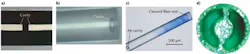 FIGURE 4. Photographs show the enclosed F-P cavity strain sensor (a), pressure sensor (b), and refractive-index and temperature sensor (c). A top view of the accelerometer sensor is also shown (d). FIGURE 4. Photographs show the enclosed F-P cavity strain sensor (a), pressure sensor (b), and refractive-index and temperature sensor (c). A top view of the accelerometer sensor is also shown (d).
