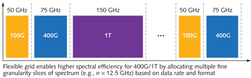 FIGURE 1. A flexible grid allows mixed channel spacing.