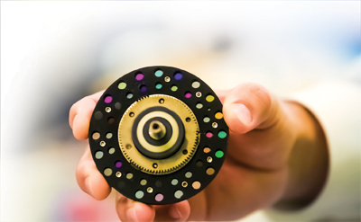 FIGURE 1. The ICS20 sensor assembly will take up to 20 MOC sensor measurements downhole using a rotating wheel of selected sensors.
