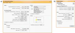 FIGURE 2. The main screen provides access to all the configurable laser parameters (a). The Sweep Settings interface enables selection of sweep specific parameters, such as such as the sweep type, pattern, range, and rate (b). FIGURE 2. The main screen provides access to all the configurable laser parameters (a). The Sweep Settings interface enables selection of sweep specific parameters, such as such as the sweep type, pattern, range, and rate (b).