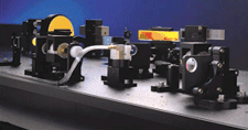 FIGURE 1. Ultrafast-pulse laser system requires compact, stable mirror mounts for precision beam steering.