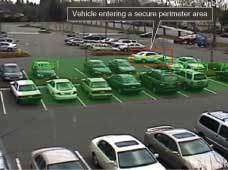 FIGURE 1. In conventional video surveillance the amount of valuable security information is usually dwarfed by background elements such as buildings, roads, wind, or waves. Intelligent-video algorithms filter out the background noise, allowing the software to focus on legitimate moving objects such as suspicious people or vehicles.