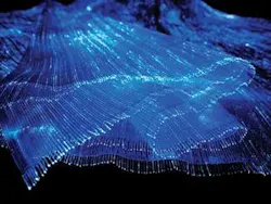 FIGURE 1. Luminex has developed a proprietary method for weaving fiber optics into fabric that holds promise for next-generation apparel worn by soldiers and safety personnel. FIGURE 1. Luminex has developed a proprietary method for weaving fiber optics into fabric that holds promise for next-generation apparel worn by soldiers and safety personnel.