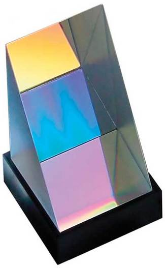 FIGURE 1. A reflection grism is used for dispersion compensation and pulse compression. Grisms can be cemented or air spaced, depending on the nature of the application.