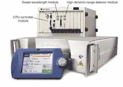 FIGURE 1. Tunable-laser systems that were designed for telecommunications test and measurement are now being used in fiber-sensing applications, and will lead to increased speed, accuracy, and sensitivity. FIGURE 1. Tunable-laser systems that were designed for telecommunications test and measurement are now being used in fiber-sensing applications, and will lead to increased speed, accuracy, and sensitivity.