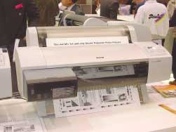 Based on an inkjet printer, the PolyJet (TechNova; Bombay, India) is an example of what future CTP systems without any lasers might look like.