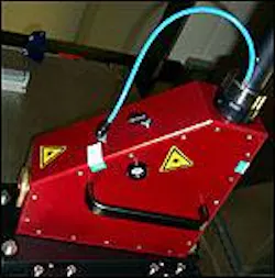 The leaves that fall each autumn can be compacted by train wheels, creating a slick surface that can cause trains to slip. While mounted to a train, the newly developed Nd:YAG laser (above) ablates fallen leaves from the rail tracks as the train moves along the track. The leaves that fall each autumn can be compacted by train wheels, creating a slick surface that can cause trains to slip. While mounted to a train, the newly developed Nd:YAG laser (above) ablates fallen leaves from the rail tracks as the train moves along the track.