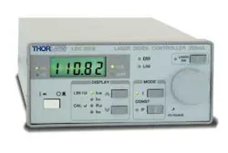 FIGURE 2. In addition to current control, controllers add temperature control, typically a thermoelectric cooler (TEC), to cool the heat output from the diode. The LDC501 laser-diode controller from SRS offers dynamic switching between constant current and constant power modes, with a dedicated front-panel display for parameter entry (top). The Thorlabs LDC 200 series of controllers provides currents ranging from 20 mA to 4 A in seven models with temperature stability of better than 500 ppm/°C (below). FIGURE 2. In addition to current control, controllers add temperature control, typically a thermoelectric cooler (TEC), to cool the heat output from the diode. The LDC501 laser-diode controller from SRS offers dynamic switching between constant current and constant power modes, with a dedicated front-panel display for parameter entry (top). The Thorlabs LDC 200 series of controllers provides currents ranging from 20 mA to 4 A in seven models with temperature stability of better than 500 ppm/°C (below).