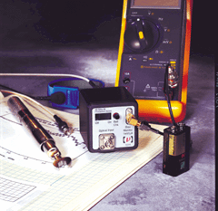 Indium gallium arsenide detector, designed for use in the laboratory, has a 45-GHz bandwidth and operates at wavelengths from 950 to 1650 nm.