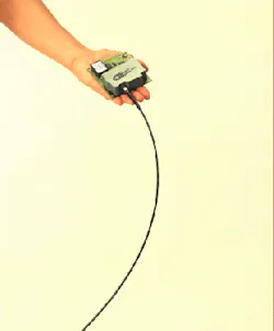 FIGURE 2. Simple fiberoptic input allows a card-mounted spectrometer to turn a PC into a spectral analyzer with convenient data- handling interfaces. FIGURE 2. Simple fiberoptic input allows a card-mounted spectrometer to turn a PC into a spectral analyzer with convenient data- handling interfaces.