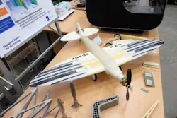 A small UAV developed by ST Engineering with NTU using 3D-printed parts. A small UAV developed by ST Engineering with NTU using 3D-printed parts.