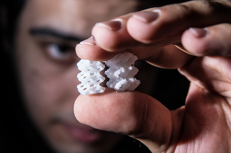 Modified laser cutter prints 3D objects for biomaterials fabrication