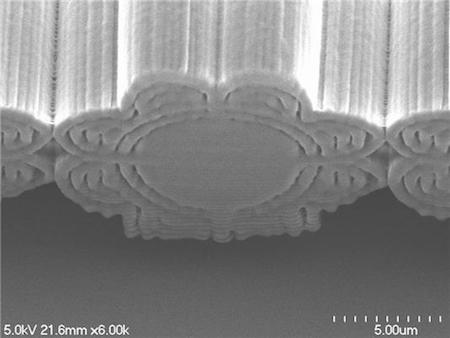 A 3D print of an optimized flower structure is only 15 &micro;m in cross-sectional size.